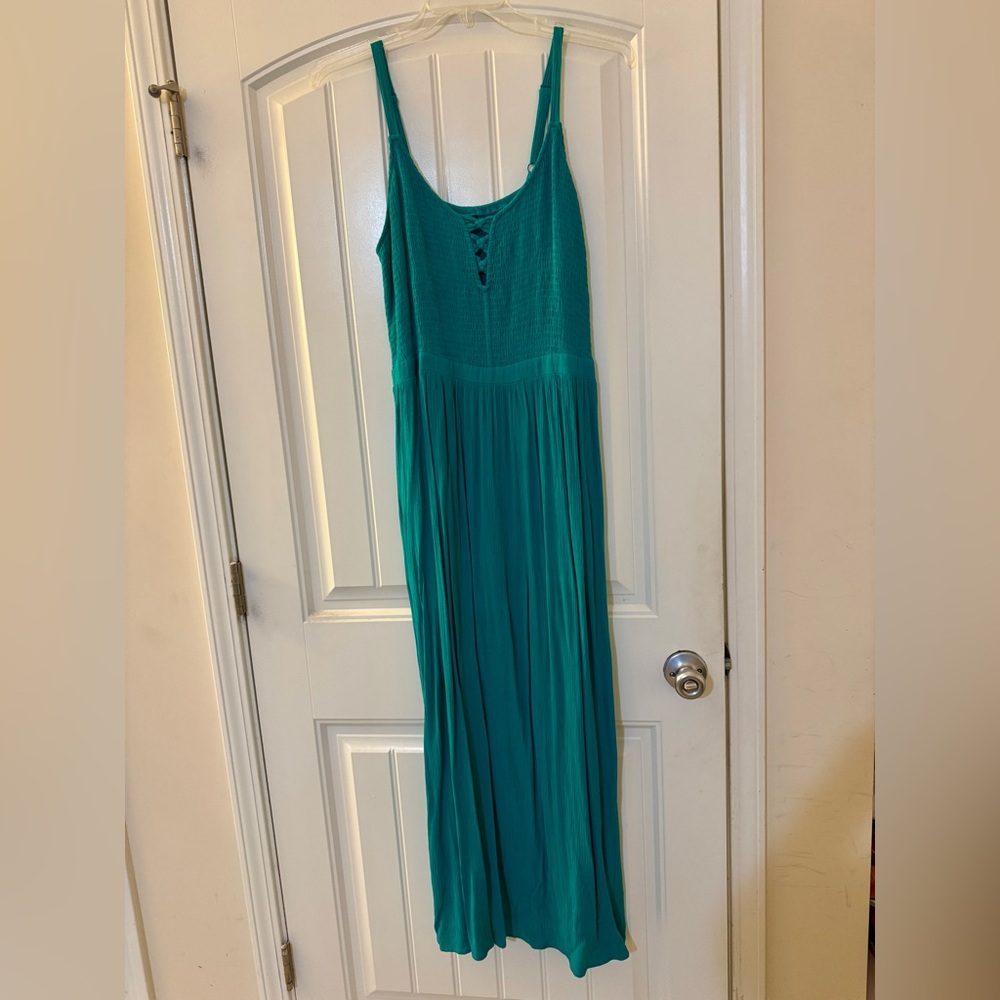 City Chic Turquoise Textured Maxi Dress Size 16W